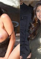 Телки с роскошными сиськами оголяются в разных местах 2 фото